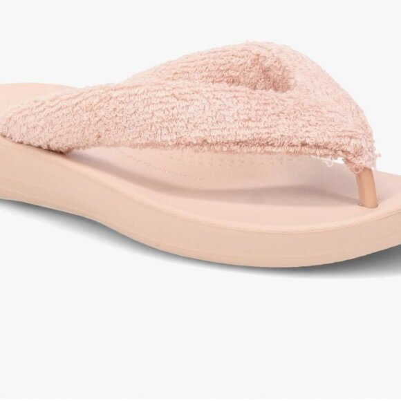 FitFlop Women's, iQushion Toweling Flip-Flop Beige Buff Size 8 Like New! - Picture 5 of 5